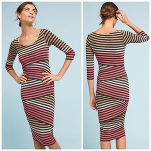 Bailey 44 Anthropologie Striped Knit Column Dress